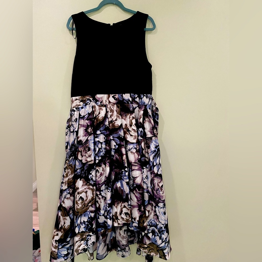 High low dress with flower pattern